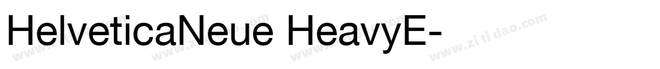 HelveticaNeue HeavyE字体转换